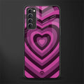 y2k burgundy hearts aesthetic glass case for oppo reno 4 pro image