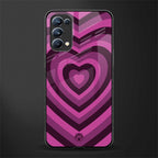 y2k burgundy hearts aesthetic glass case for oppo reno 5 pro image