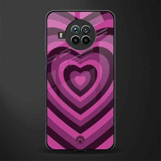 y2k burgundy hearts aesthetic glass case for mi 10i image