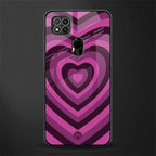y2k burgundy hearts aesthetic glass case for poco c31 image
