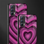 y2k burgundy hearts aesthetic glass case for realme x7 image-2