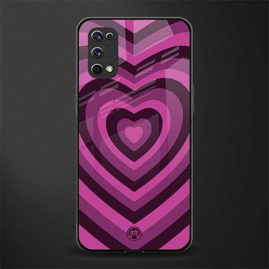 y2k burgundy hearts aesthetic glass case for realme x7 pro image