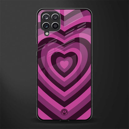 y2k burgundy hearts aesthetic glass case for samsung galaxy m12 image