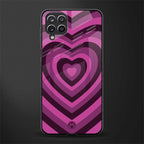 y2k burgundy hearts aesthetic glass case for samsung galaxy f12 image