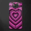 y2k burgundy hearts aesthetic glass case for poco x3 image
