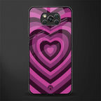 y2k burgundy hearts aesthetic glass case for poco x3 pro image