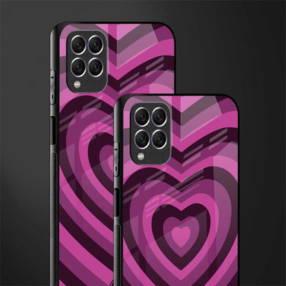 y2k burgundy hearts aesthetic glass case for samsung galaxy f62 image-2