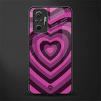 y2k burgundy hearts aesthetic glass case for redmi note 10 pro image