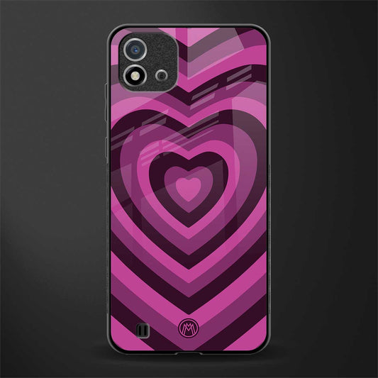 y2k burgundy hearts aesthetic glass case for realme c20 image
