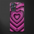 y2k burgundy hearts aesthetic glass case for oneplus 9 pro image