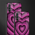 y2k burgundy hearts aesthetic glass case for oneplus nord ce 5g image-2
