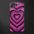 y2k burgundy hearts aesthetic glass case for samsung galaxy a22 5g image