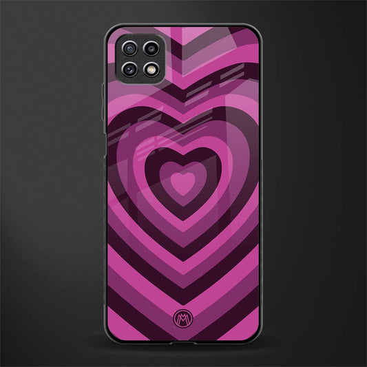 y2k burgundy hearts aesthetic glass case for samsung galaxy a22 5g image