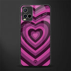 y2k burgundy hearts aesthetic glass case for vivo y21t image
