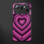 y2k burgundy hearts aesthetic glass case for mi 11 ultra 5g image