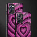 y2k burgundy hearts aesthetic glass case for realme c35 image-2