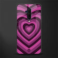 y2k burgundy hearts aesthetic glass case for oneplus 7t pro image