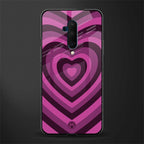 y2k burgundy hearts aesthetic glass case for oneplus 7t pro image