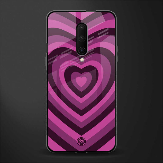 y2k burgundy hearts aesthetic glass case for oneplus 7 pro image