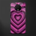 y2k burgundy hearts aesthetic glass case for oneplus 7t image