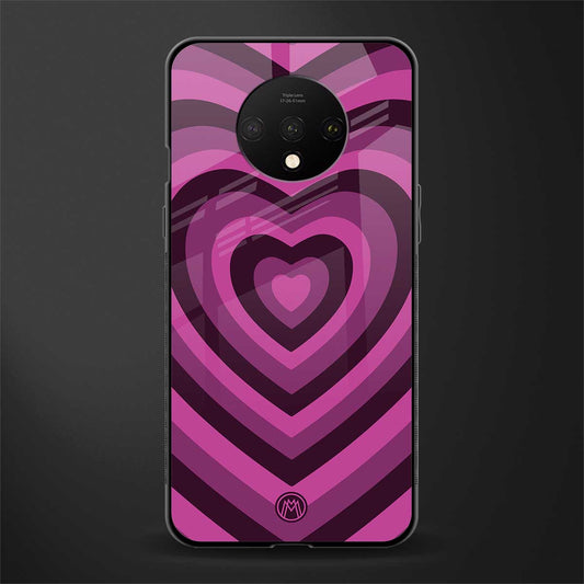 y2k burgundy hearts aesthetic glass case for oneplus 7t image