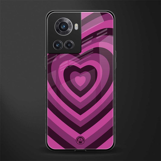 y2k burgundy hearts aesthetic back phone cover | glass case for oneplus 10r 5g