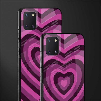 y2k burgundy hearts aesthetic glass case for samsung a81 image-2