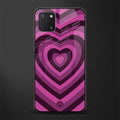 y2k burgundy hearts aesthetic glass case for samsung galaxy note 10 lite image