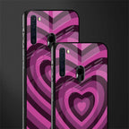 y2k burgundy hearts aesthetic glass case for samsung a21 image-2