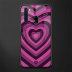 y2k burgundy hearts aesthetic glass case for samsung a21 image