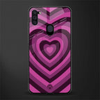 y2k burgundy hearts aesthetic glass case for samsung a11 image