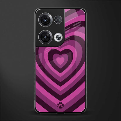 y2k burgundy hearts aesthetic back phone cover | glass case for oppo reno 8