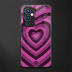 y2k burgundy hearts aesthetic back phone cover | glass case for oneplus 9