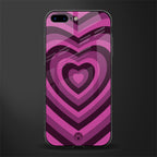 y2k burgundy hearts aesthetic glass case for iphone 7 plus image
