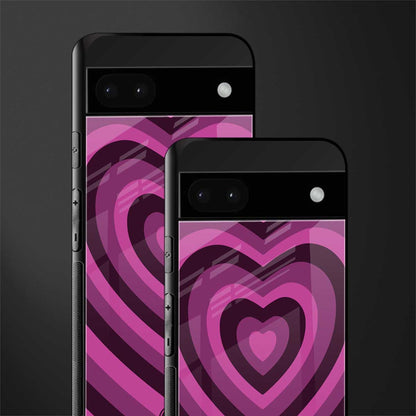 y2k burgundy hearts aesthetic back phone cover | glass case for google pixel 6a