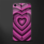 y2k burgundy hearts aesthetic glass case for iphone se 2020 image