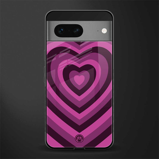 y2k burgundy hearts aesthetic back phone cover | glass case for google pixel 7