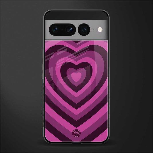 y2k burgundy hearts aesthetic back phone cover | glass case for google pixel 7 pro