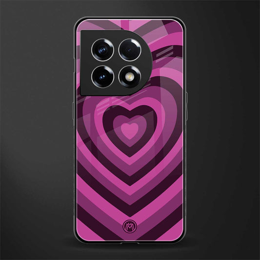 y2k burgundy hearts aesthetic back phone cover | glass case for oneplus 11