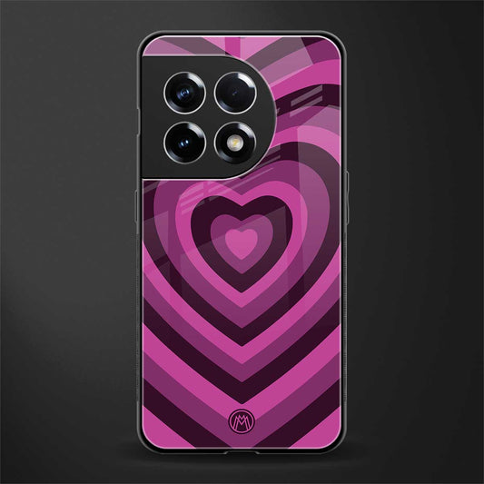 y2k burgundy hearts aesthetic back phone cover | glass case for oneplus 11r