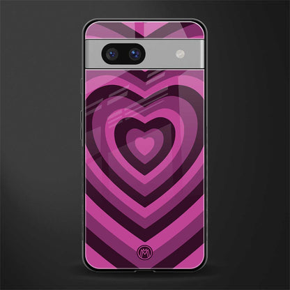 y2k burgundy hearts aesthetic back phone cover | glass case for Google Pixel 7A