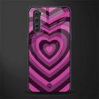 y2k burgundy hearts aesthetic glass case for oneplus nord ac2001 image