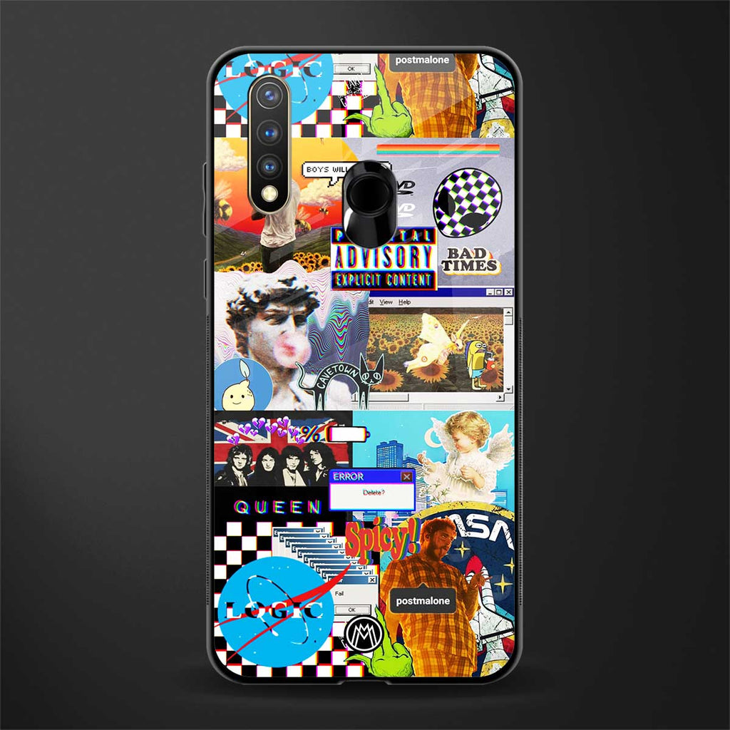 y2k collage aesthetic glass case for vivo u20 image