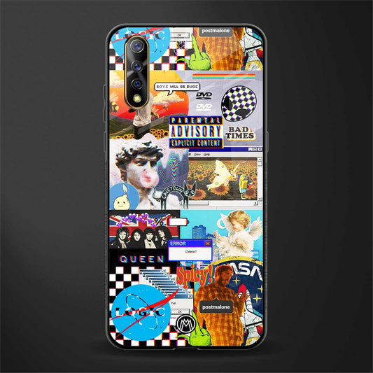 y2k collage aesthetic glass case for vivo s1 image