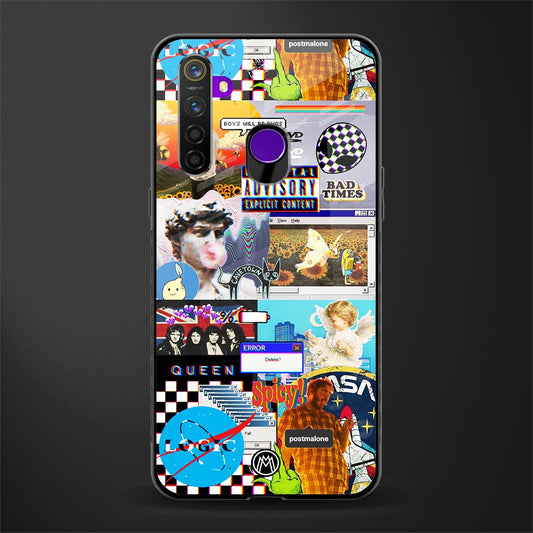 y2k collage aesthetic glass case for realme 5i image