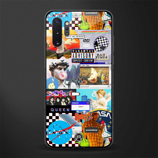 y2k collage aesthetic glass case for samsung galaxy note 10 plus image