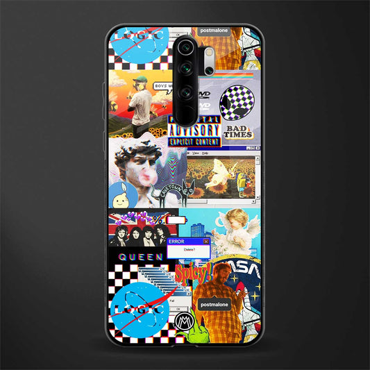 y2k collage aesthetic glass case for redmi note 8 pro image