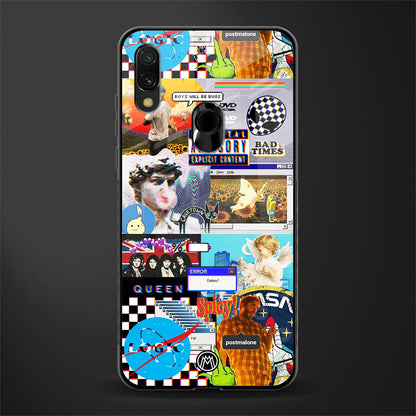 y2k collage aesthetic glass case for redmi note 7s image