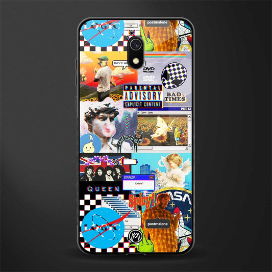y2k collage aesthetic glass case for redmi 8a image