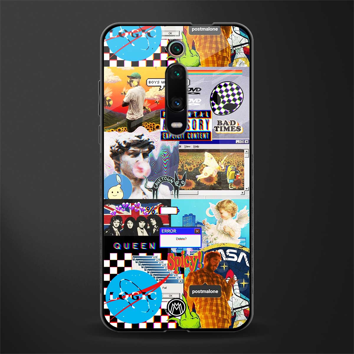 y2k collage aesthetic glass case for redmi k20 image